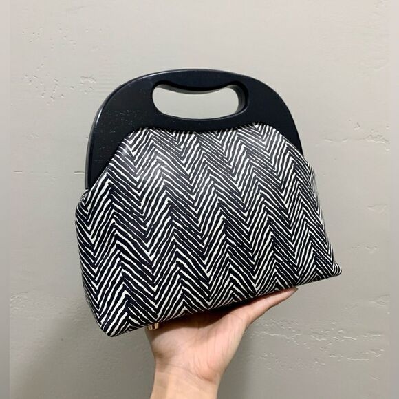 Handmade Genuine Calfskin Wooden Frame Satchel/Shoulder Bag/Crossbody - Picture 11 of 16